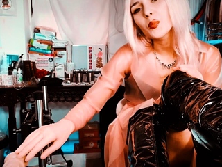 Hot busty amateur blonde babe jerking dick 3