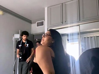 Amateur striptease and Solo masturbation