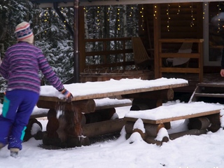 Delicious brunette in a teen group sex video