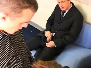 2 office boss get raw fuck twink worker in 3some